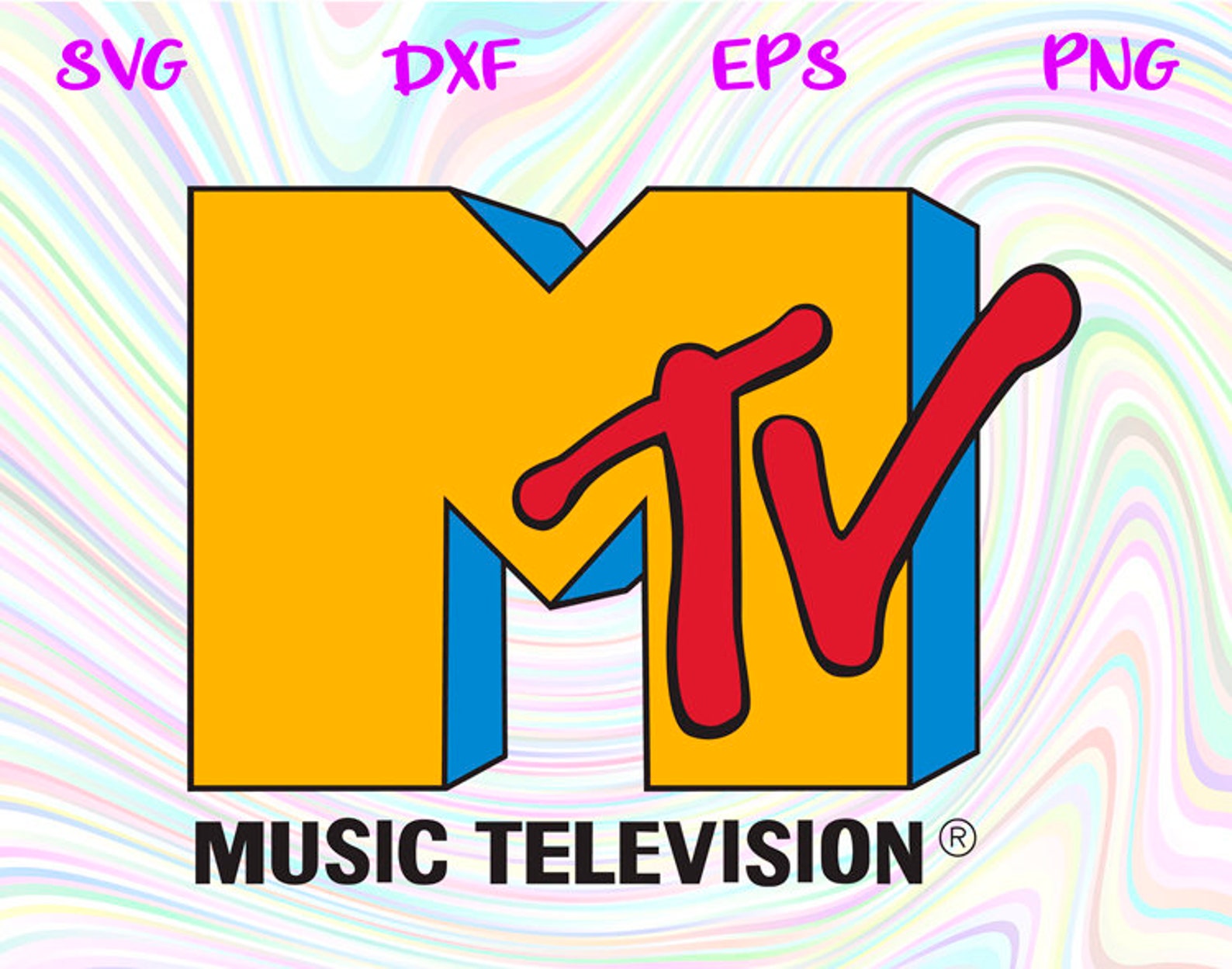 MTV logo svg shirt mtv music clipart design tv retro 80s 90s | Etsy
