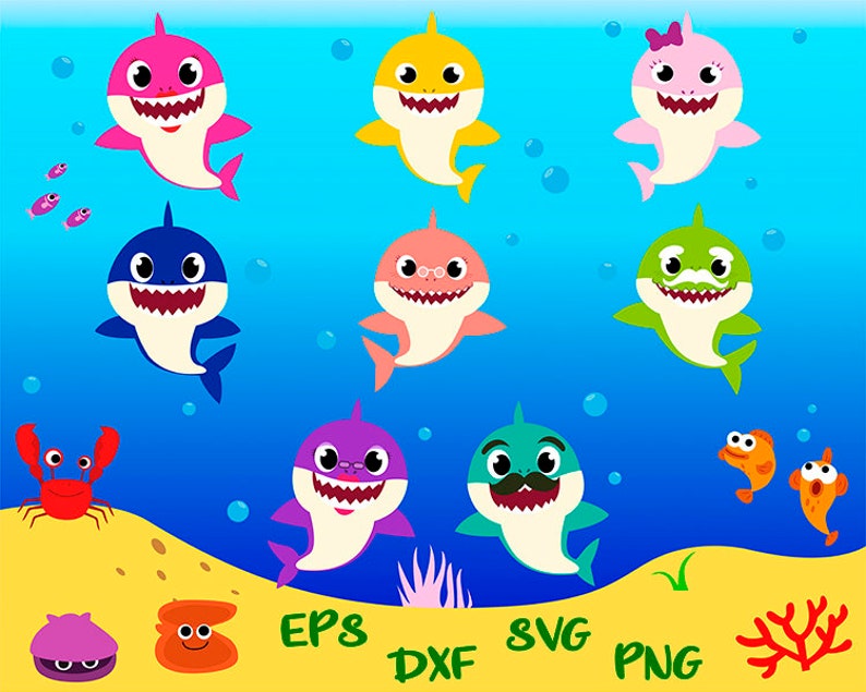 Free Free 137 Baby Shark Family Shirts Svg SVG PNG EPS DXF File