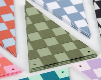 Custom Colour Checkerboard Bunting Birthday Theme Race Car Flag Checkered Garland Playroom Decoration Two Fast Retro Birthday One Cool Dude
