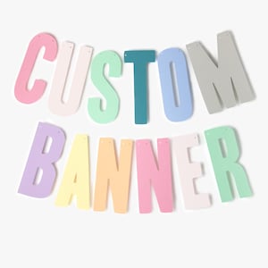 Custom Message Pastel Rainbow Ombre Bunting Personalised Banner Happy Birthday Garland Childrens Party Decoration Colourful Kids Celebration