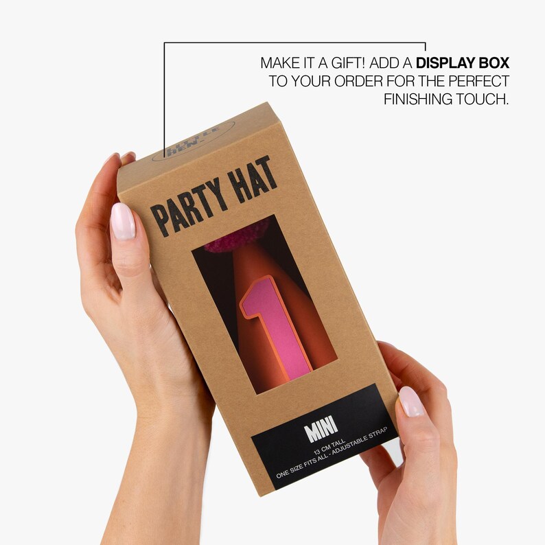 Baby 1st Birthday Party Hat Gift Display Box for Childrens Gift