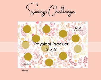 Fall Savings Challenge: Double-Sided Scratch-off, Roll & Save (4&quot;x 6&quot;)