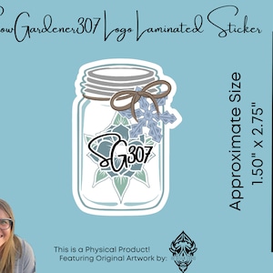 Laminated Die Cut Sticker • SnowGardener307 Logo • Single or Bundle • Decorative • Wyoming • 307DesignStudio Original