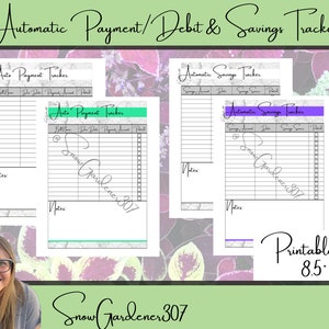 BUNDLE Automatic Payment Debit Tracker AND Automatic Savings Tracker - Budgeting - Printables (4)