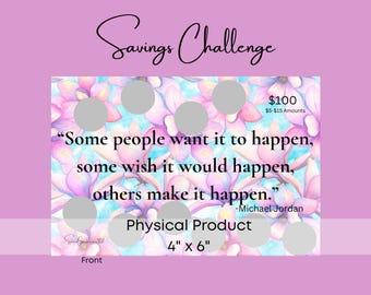 Bright Summer Challenge • Monthly Series-June • Double-Sided Scratch-off and Color Mini Save • 4&quot;x 6&quot; Size