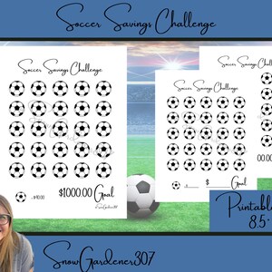 Soccer Savings Challenge: 3 Versions + Envelope (Printable)