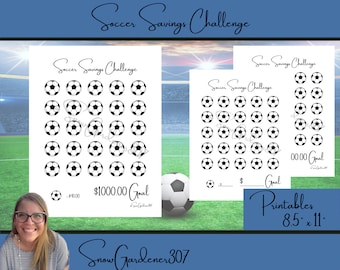 Soccer Savings Challenge * 3 versions PLUS Printable Envelope * Color Charts * Save Money * Sports Savings Challenge