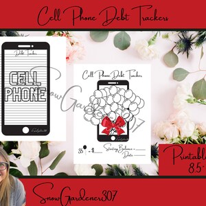 Cell Phone Debt Trackers: Balloon Chart (Digital Download)