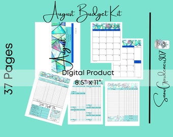 August Budget Planner Kit: Printable Trackers, Sinking Funds (PDF)
