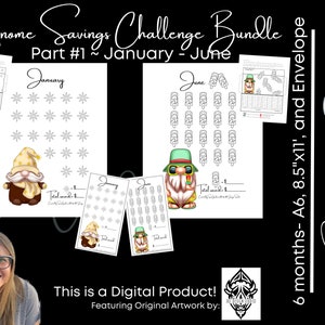 Gnome Savings Challenge: January-June Printable (Digital Download)