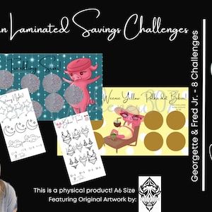 Laminated Scratch Off Challenges • Original Artwork by 307DesignStudio • Yellow Polka Dot Bikini • Star • Physical- A6 Size