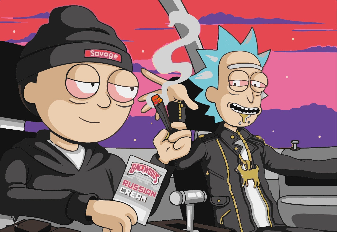 Smoky Design cartoon rick and morty rick sanchez wallpaper Price in India -  Buy Smoky Design cartoon rick and morty rick sanchez wallpaper online at