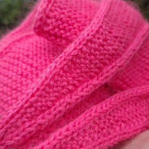 Sophie scarf Handmade, Pink Merino Wool Scarf Unisex Handmade Neck Scarf Universal Gift for Any Occasion