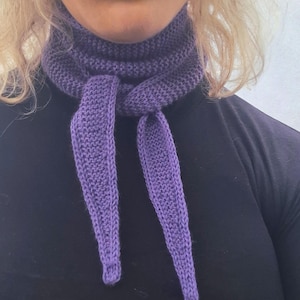 Handmade Sophie scarf, Violet Merino Wool Scarf Unisex Handmade Neck Scarf Universal Gift for Any Occasion