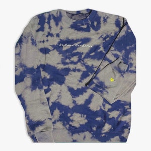 Embroidered Sweatshirt Navy Tie-Dye