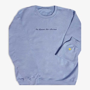 Embroidered Sweatshirt Light Blue