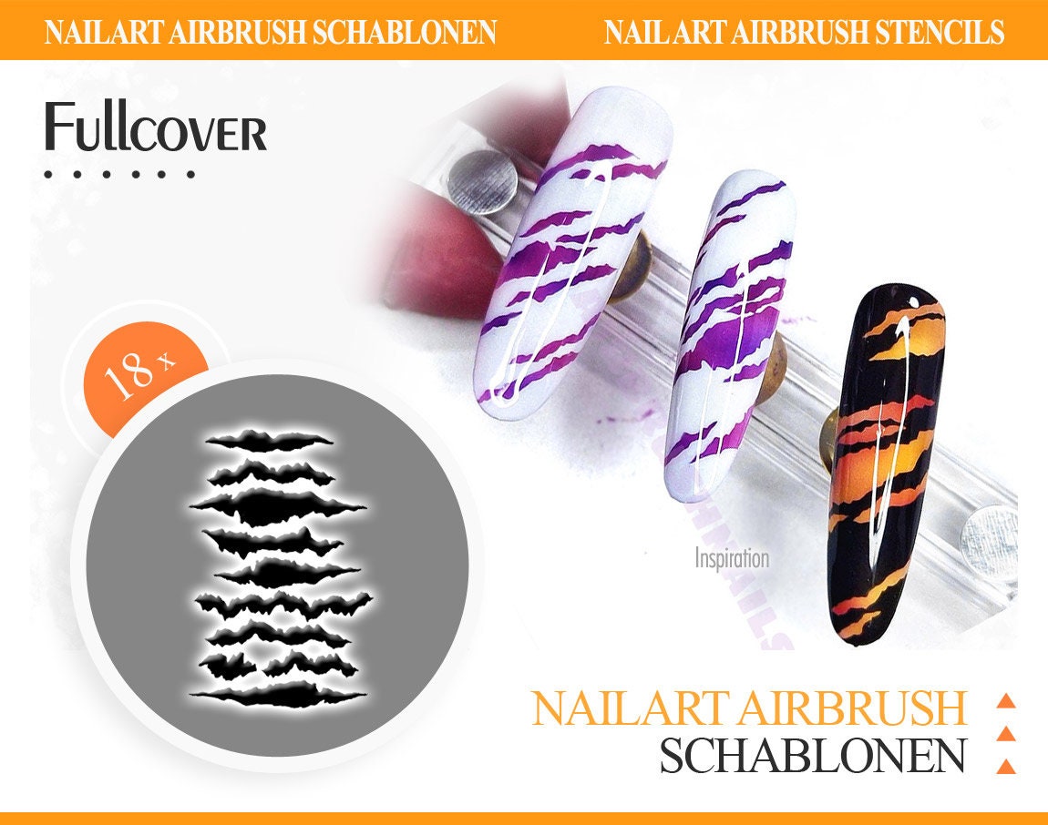 Airbrush Nail Stencil - C10