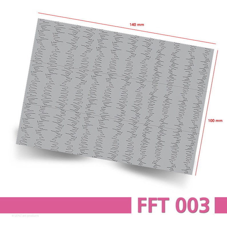 Nail Airbrush Templates FFT003 Effect Lines, 36 pieces, 3 sizes image 2