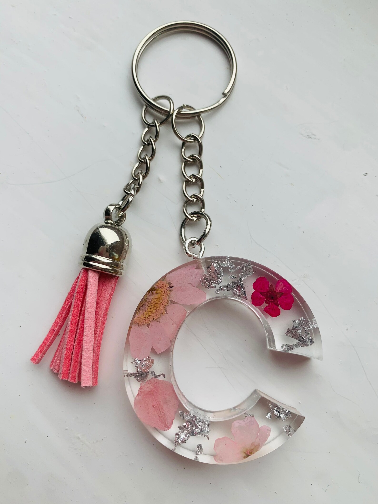 Homemade resin key ring letters Etsy
