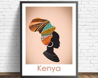 Kenya  poster , Africa  Print , Travel Poster