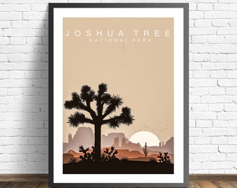 Joshua Tree National Park  Tree travel print  , California Poster