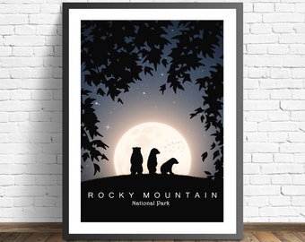 Rocky Mountain National Park Travel Print | Colorado Poster