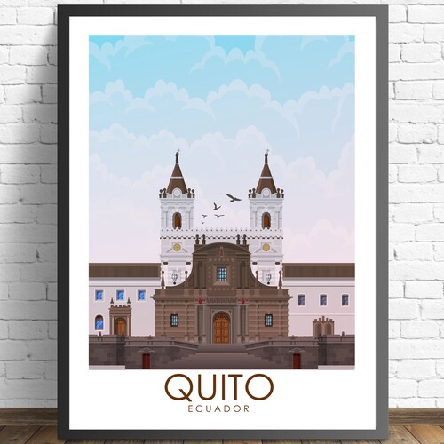 Quito Print Equador Poster Travel Poster Etsy