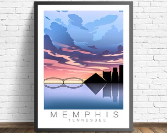 Memphis Travel Poster | Tennessee Print