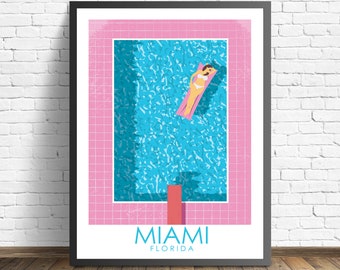 Miami Poster | Florida Print | Travel Poster