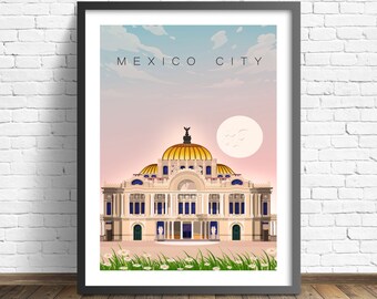 Mexico City  Print | Mexico Poster  | Palacio de Bellas  Artes