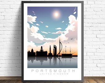 Portsmouth Travel Poster |  New Hampshire Print