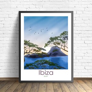 Ibiza travel print , Spain Poster