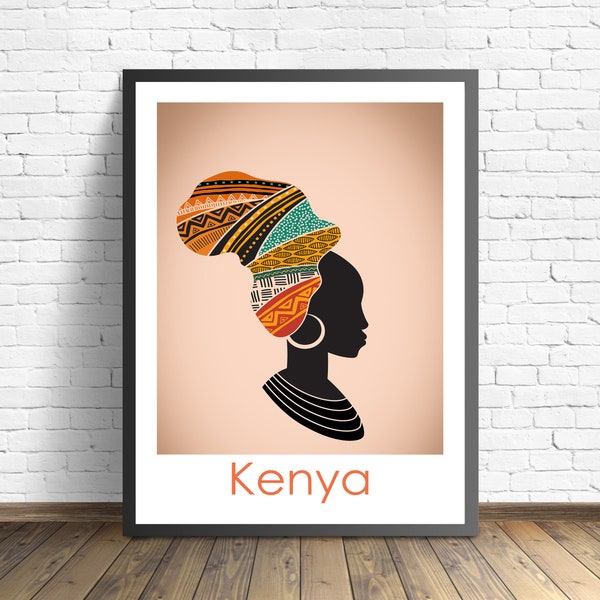 Kenya  poster , Africa  Print , Travel Poster