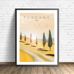 Tuscany travel print , Italy Poster  , Florence art Print