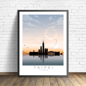 Taipei Travel Print, Taiwan Poster