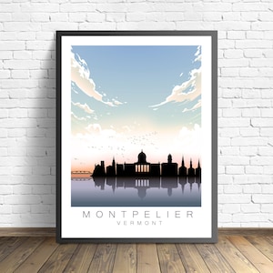 Montpelier Travel Poster  | Vermont Print