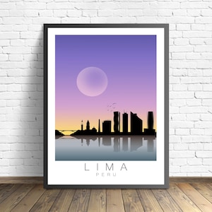 Cartaz de viagem de Lima, impressão do Peru