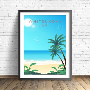 Stampa dell&#39;isola di Withsunday / Australia Poster, Queensland Wall art