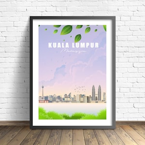 Kuala Lumpur  travel poster | Malaysia Print