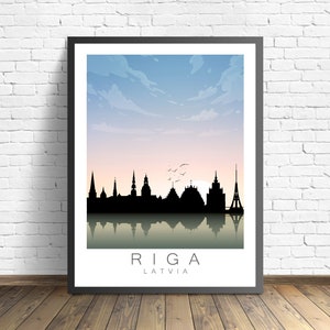Riga Travel Poster | Latvia Print