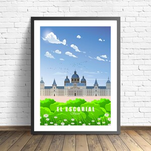 El Escorial Travel print  , Spain Poster , Madrid Art Print