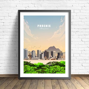 Phoenix Poster | Arizona  Print | Travel Poster