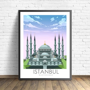 Istanbul Travel Print ,  Blue Mosque  Poster
