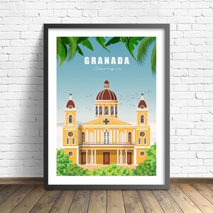 Nicaragua | d’impression | d’affiches de Grenade Affiche de voyage