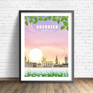 | d’affiches Aberdeen | d’impression Écosse Affiche de voyage