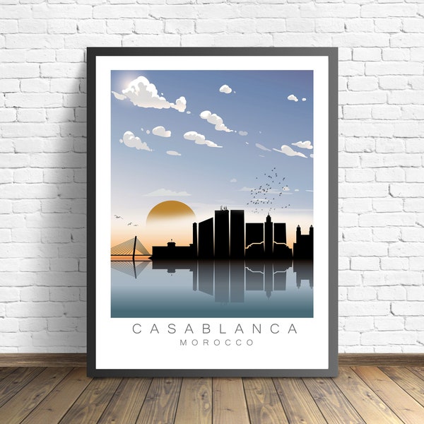 Casablanca Print | Morocco Travel Poster