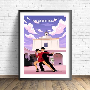 Argentina Travel poster | Tango Print | Buenos Aires Art Print