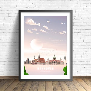 Hannover Reise Poster, Deutschland Print