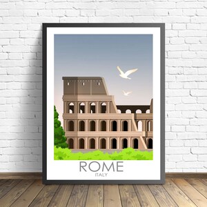 Rome travel print , Italy Poster