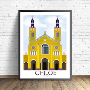 Chile print | Chiloe  poster | Travel Poster